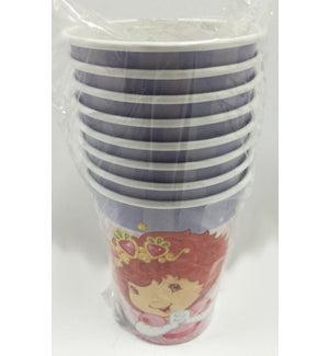 PARTY SUPPLY: STRAWBERRY SHORTCAKE, CUPS, 8 PK