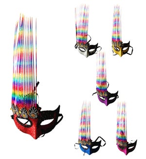 PARTY MASK:SMALL W/RAINBOW #D6047 (PK 12/240)