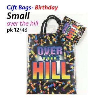 GIFT BAG: OVER THE HILL, 4.5" X 5.5" X 2.5", SMALL #40341