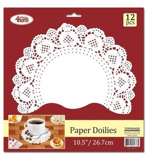 PAPER DOILIES: 12 CT, 10.5" ROUND #04105 (PK 24/240)
