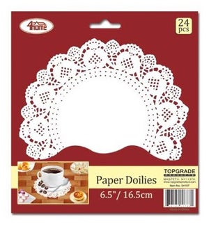PAPER DOILIES: 24 CT, 6.5" ROUND #04107 (PK 24/240)