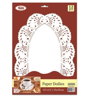 PAPER DOILIES: 12 CT, 10"x14" OVAL #04059 (PK 24/240)