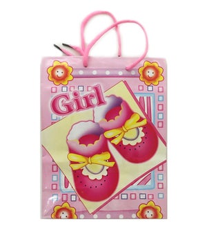 GIFT BAG: BABY GIRL, 9.25" X 7" X 3.25", MEDIUM #GIRL-S