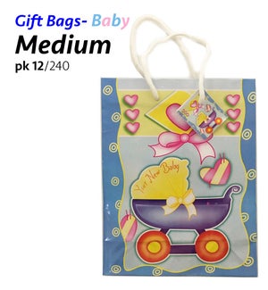 GIFT BAG: BABY BOY, 9.25" X 7" X 3.25", MEDIUM #BOY-S