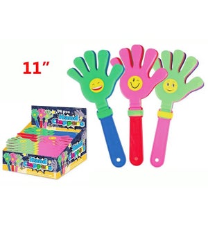 HAND CLAPPER: 11" W/SMILE FACE #71555 (24 PC DISPLAY)