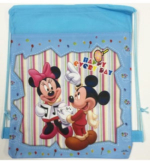 BACKPACK: PULL STRING, MICKEY & MINNIE (PK 12)
