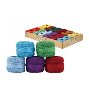 EMBROIDERY THREAD: ASST. COLORS #501244 (24 PC DISPLAY)
