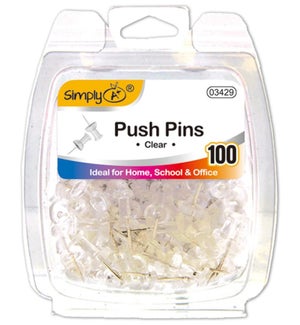 PUSH PINS: CLEAR #03429 (PK 24/144)