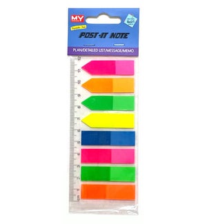 STICKY PADS: 8 PK FLAG NOTES, NEON #S7302 (PK 12)