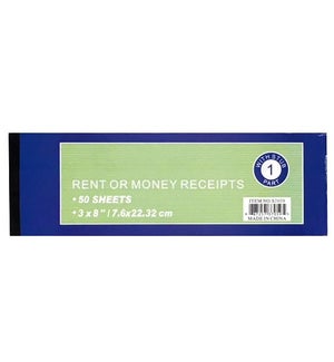 BOOK: RENT OR MONEY RECEIPT, 1 PART #S7059 (PK 12/144)
