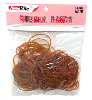 RUBBER BANDS: OFFICE, SIZE #18, 1.5mm #ST1323 (PK 12/144)