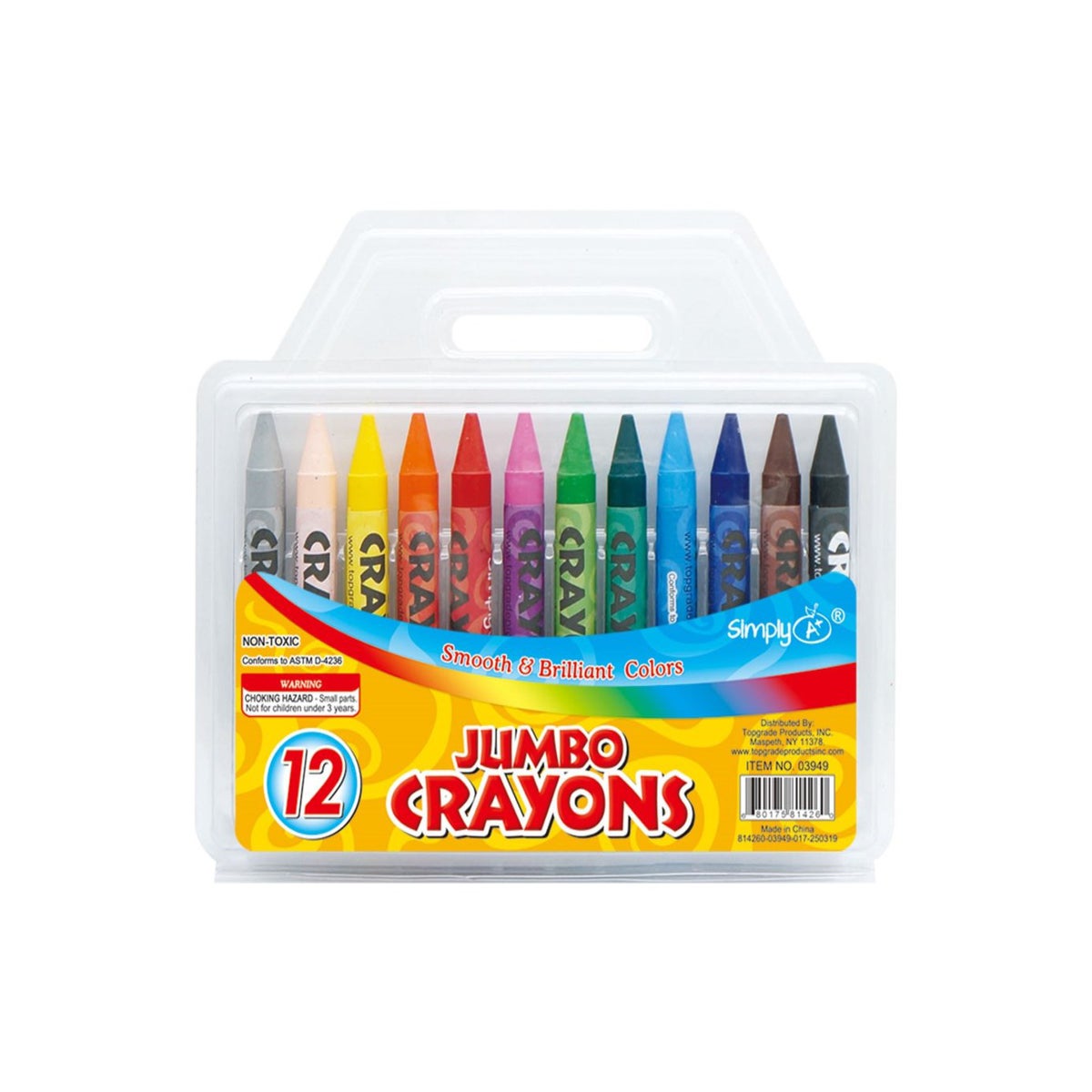 CRAYON: 12 PK, JUMBO #03949 (PK 24/144) - pen, marker, crayon & paints