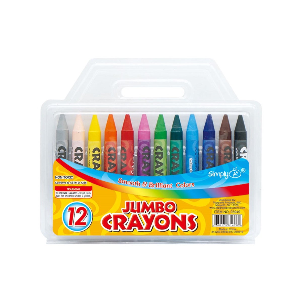 CRAYON: 12 PK, JUMBO #03949 (PK 24/144) - pen, marker, crayon