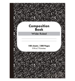 COMPOSITION BOOK: BLACK #03070 (PK 48)