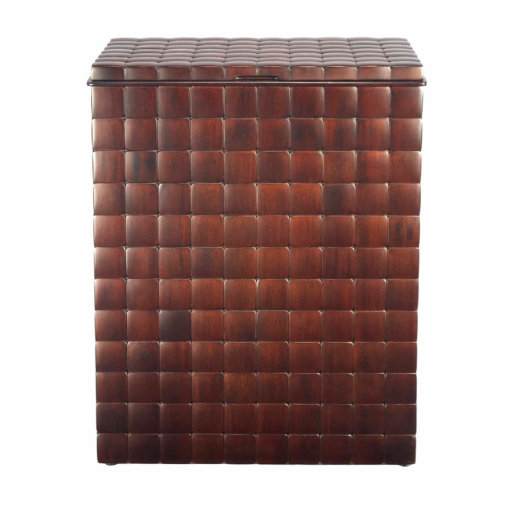 Barclay Hamper with Lid in Mahogany