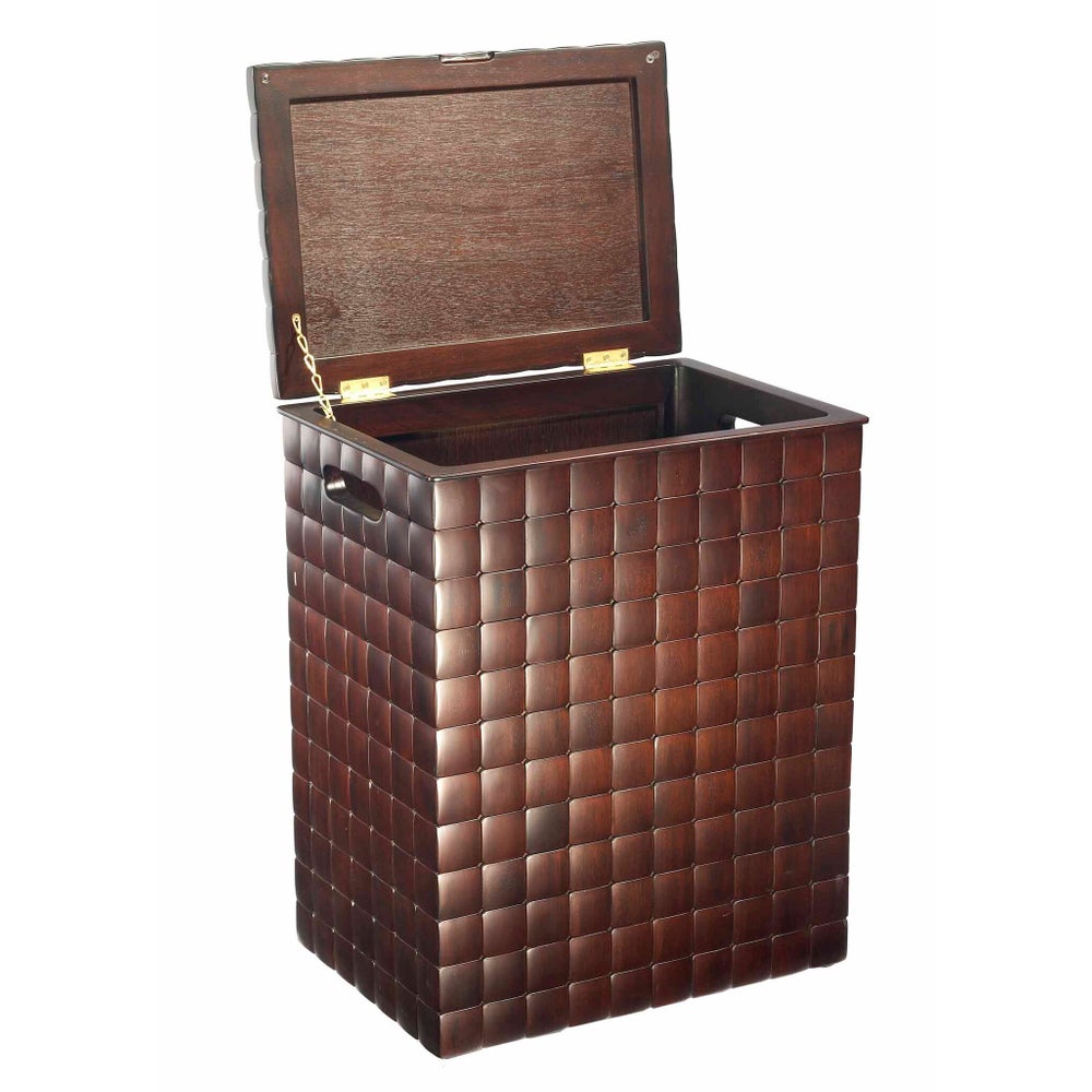 Barclay Hamper with Lid in Mahogany