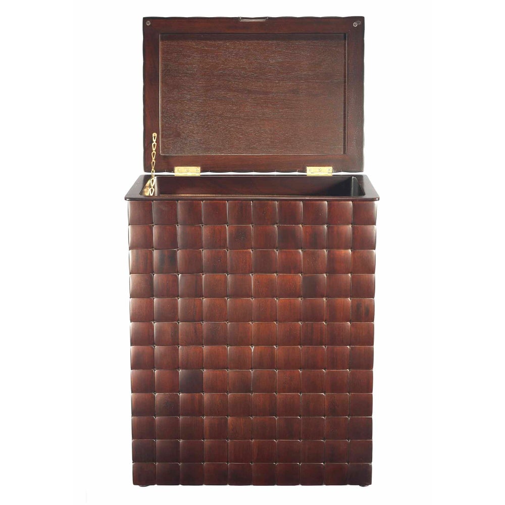 Barclay Hamper with Lid in Mahogany