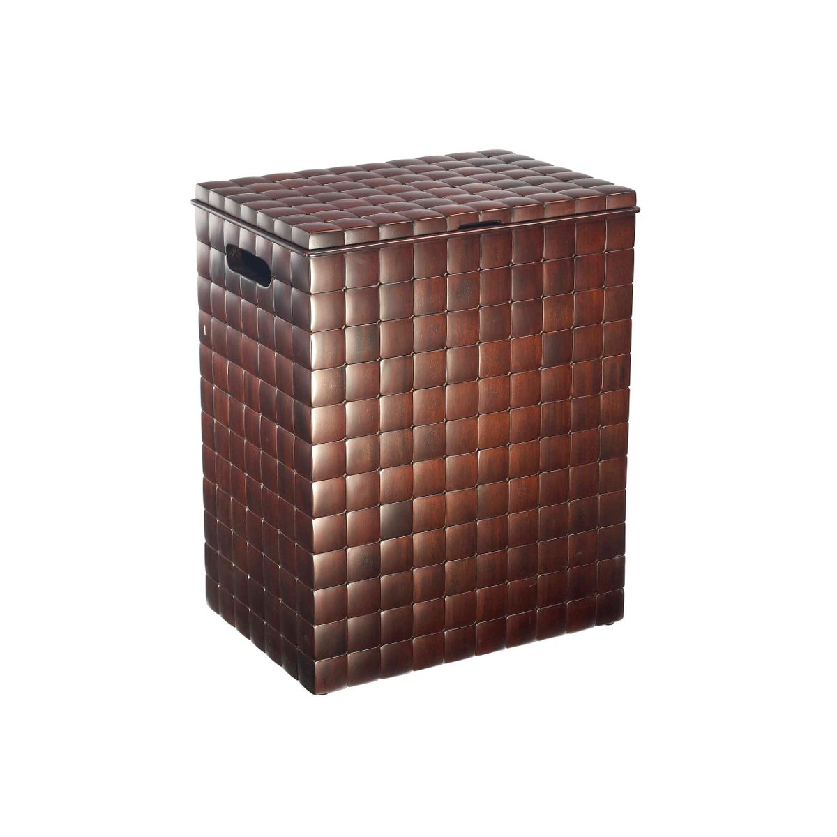 Barclay Hamper with Lid in Mahogany