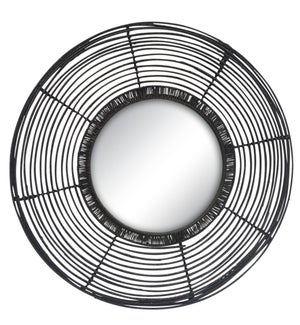 Beehive Round Mirror in Black