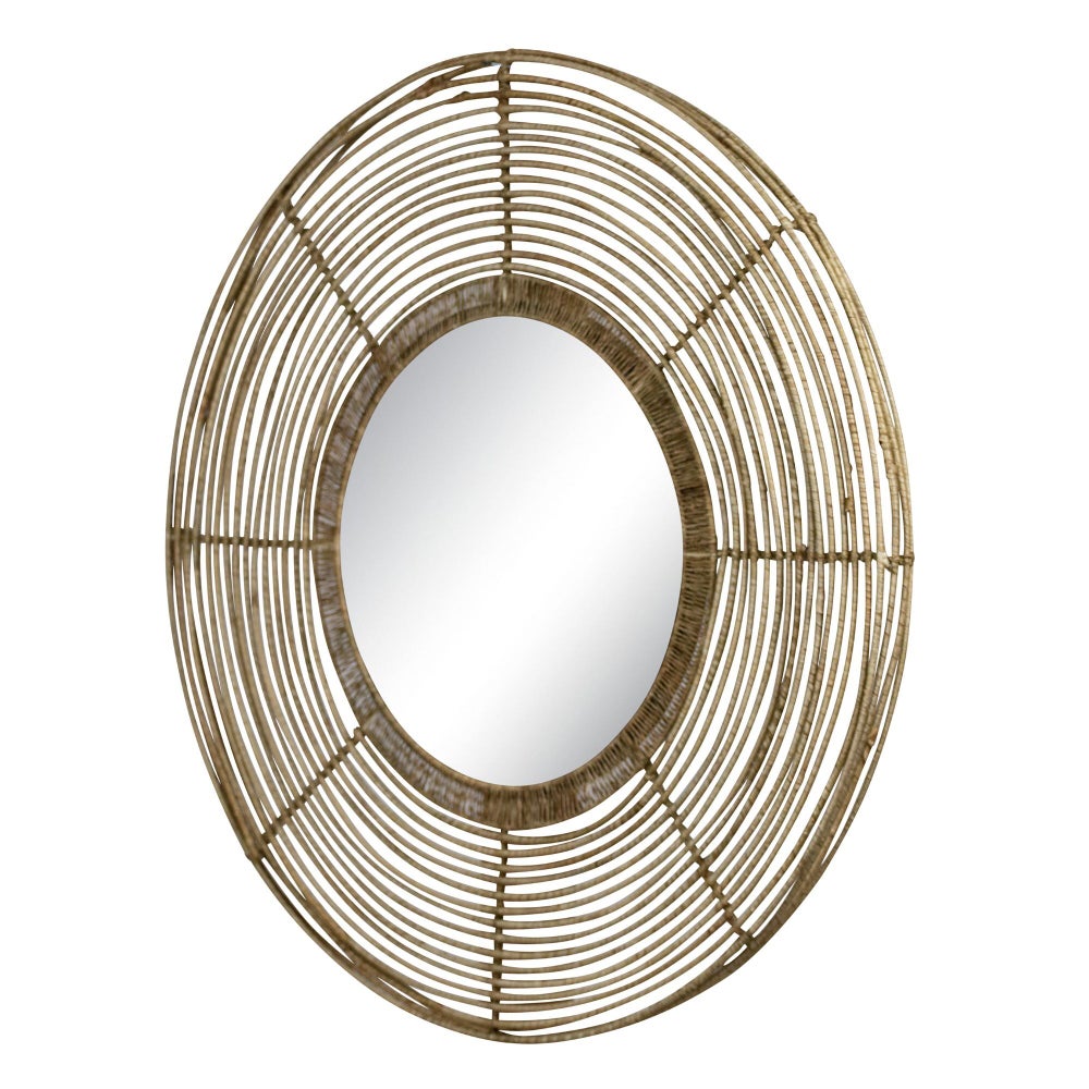 Beehive Round Mirror in Natural