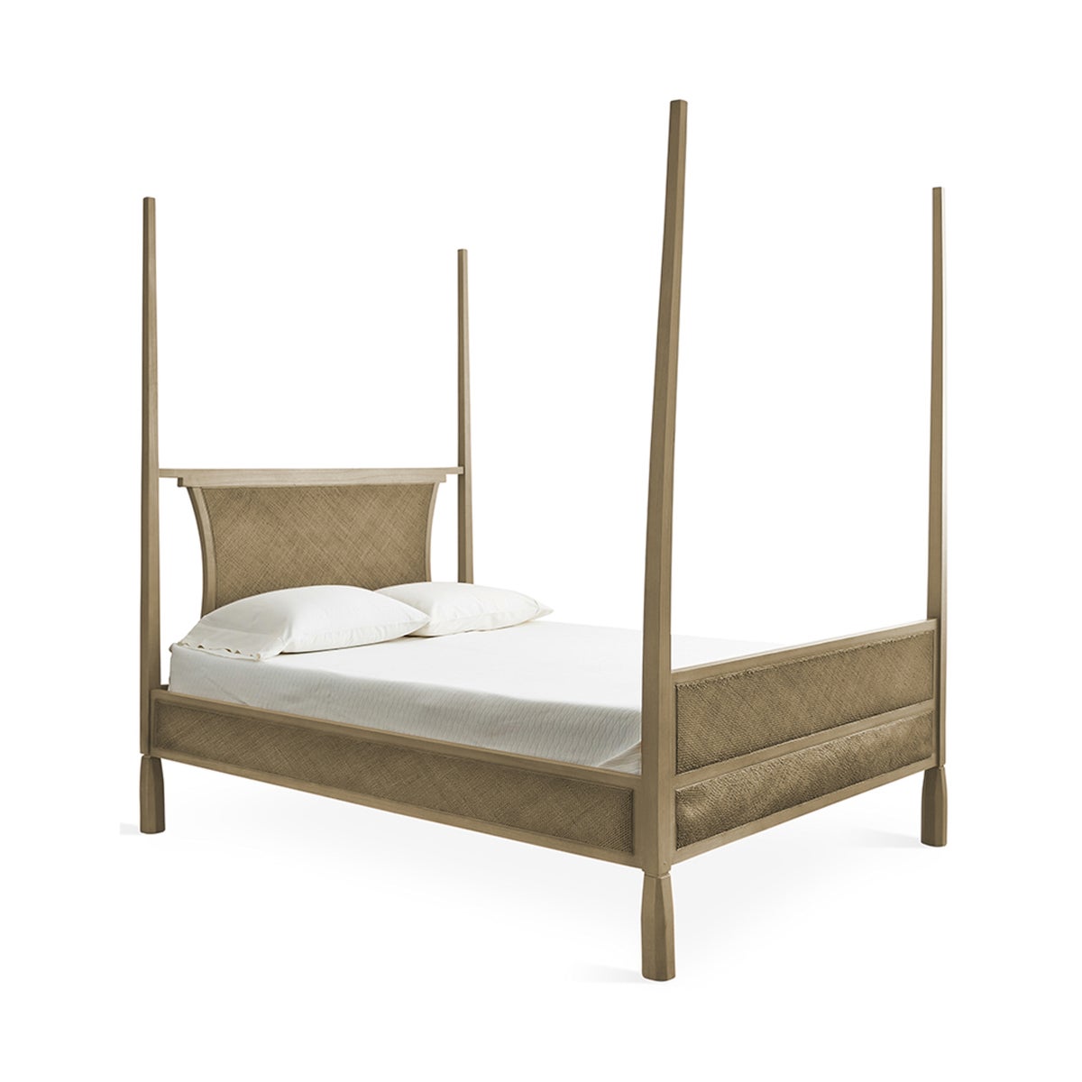 Caprice 4 Poster Queen Bed in Porcini