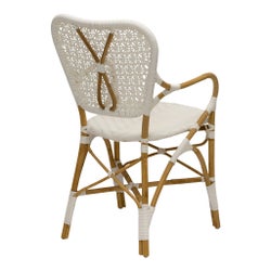 Clemente Arm Chair in Natural/White
