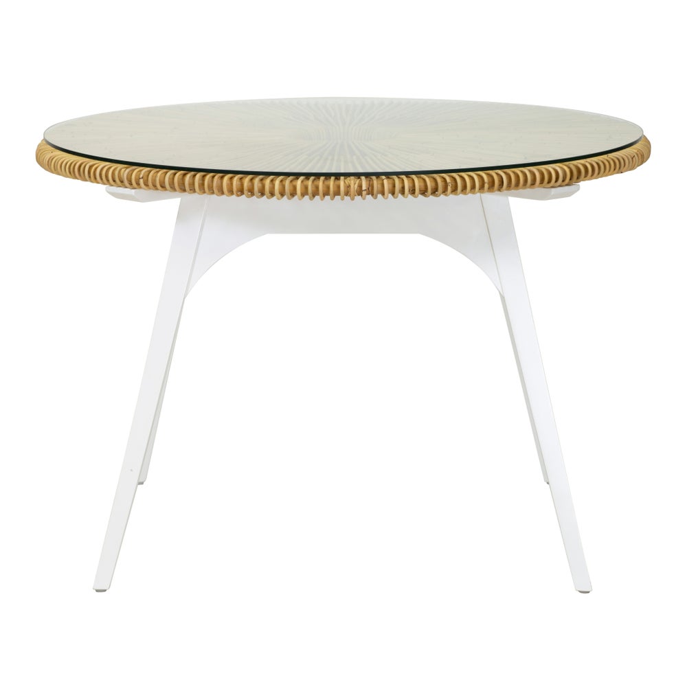 Clemente Dining Table in Natural/White