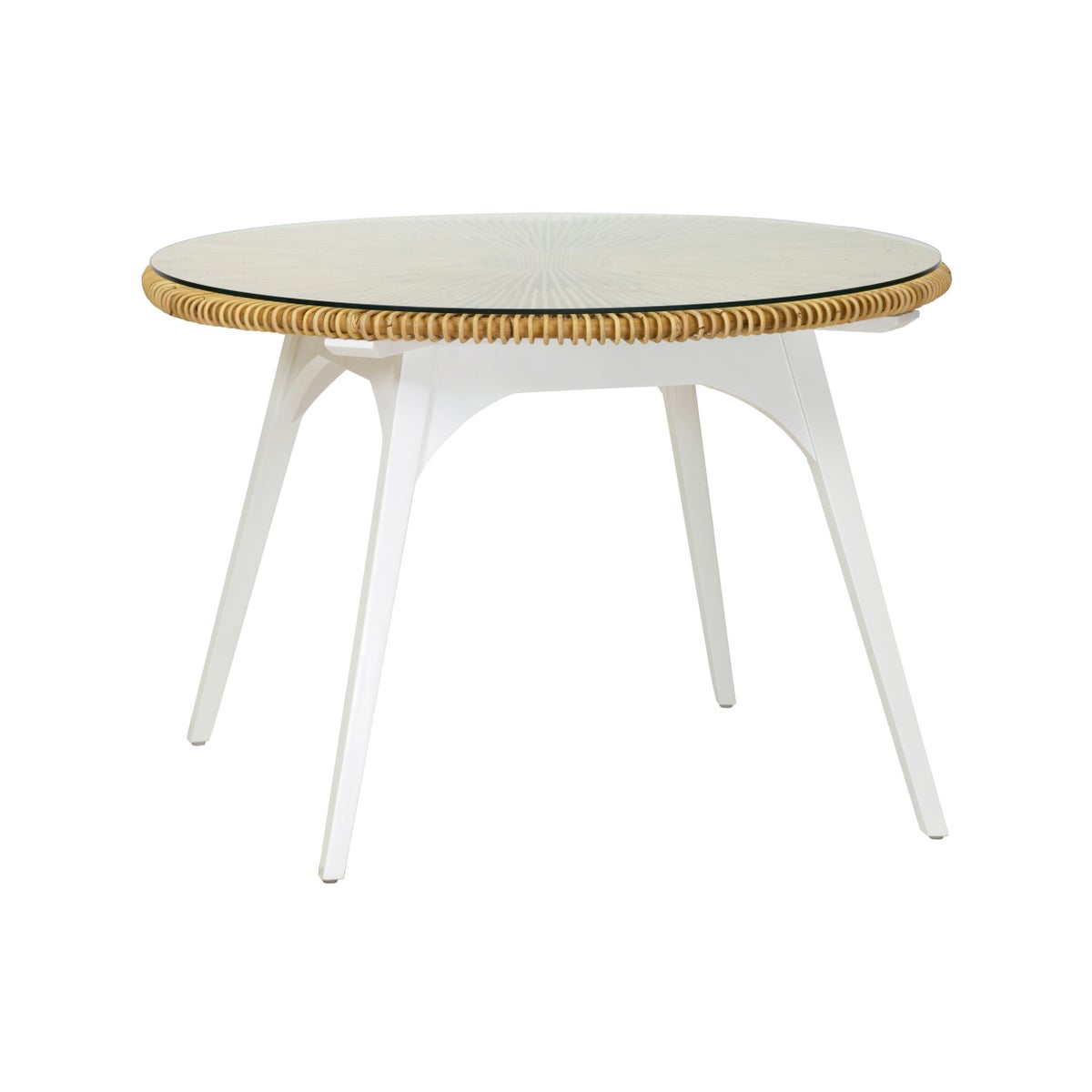 Clemente Dining Table in Natural/White