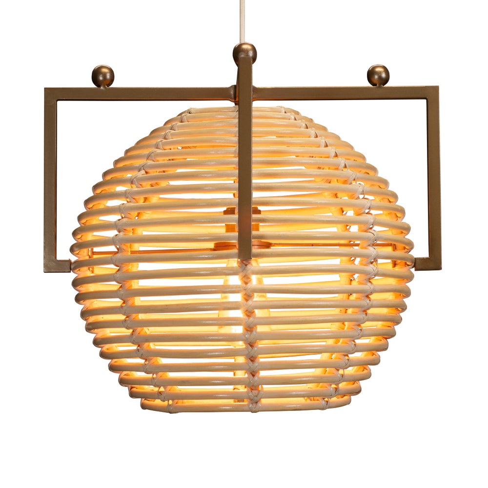 Chrysler Sphere Pendant Whitewashed