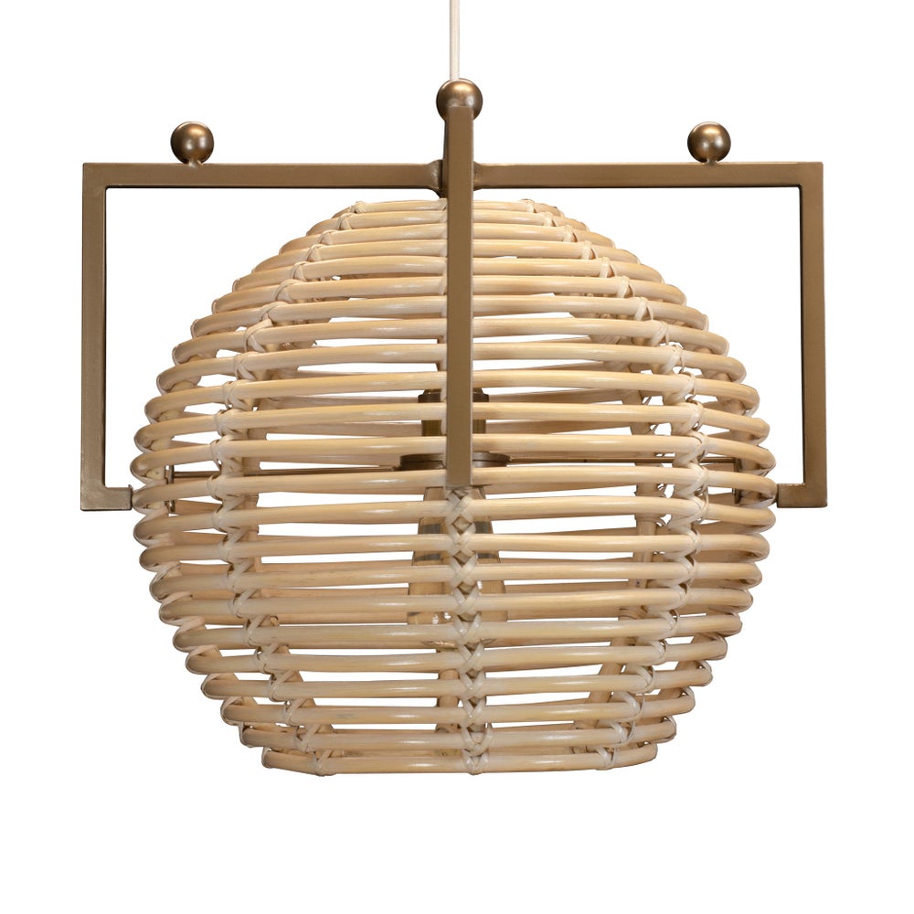 Chrysler Sphere Pendant Whitewashed
