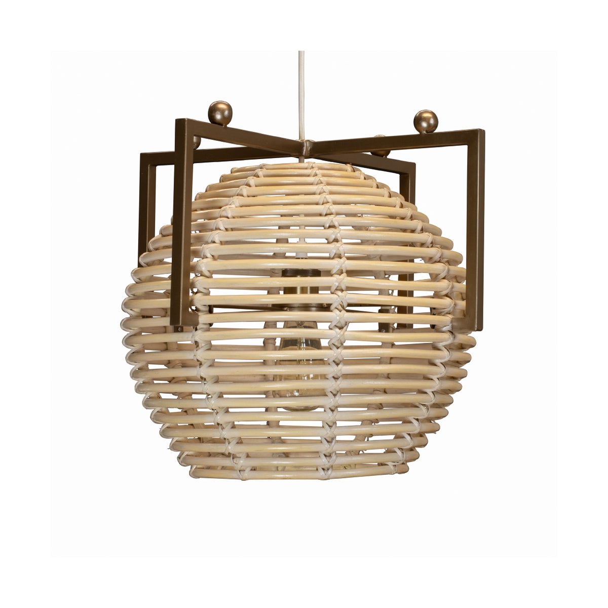 Chrysler Sphere Pendant Whitewashed