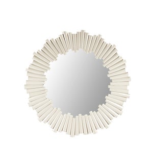 Charles Round Mirror in White