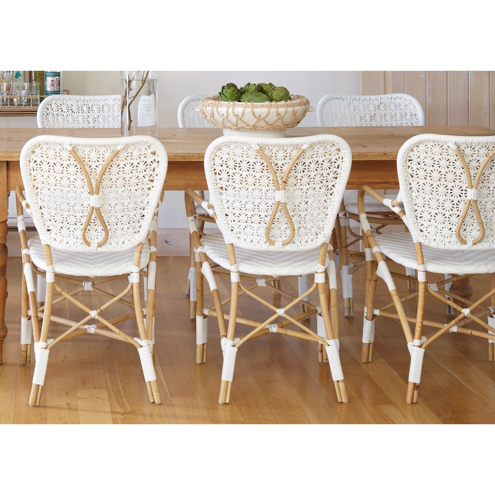 Clemente Arm Chair in Natural/White