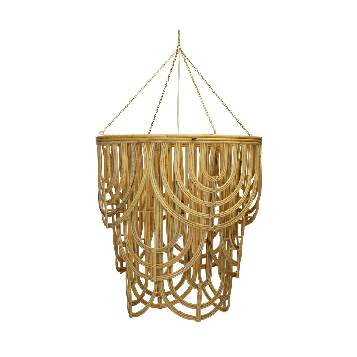 Scallop Chandelier in Natural
