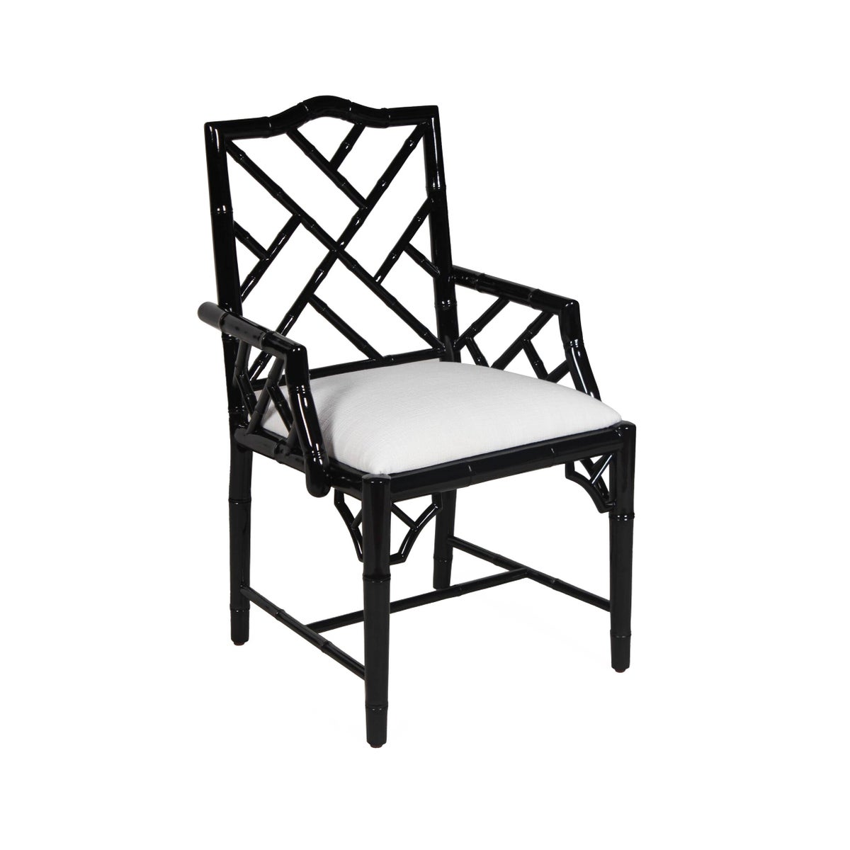 Britton Arm Chair in Black Lacquer