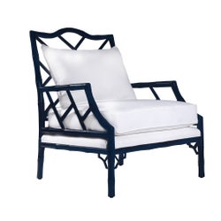 Kennedy Lounge Chair in Navy Lacquer