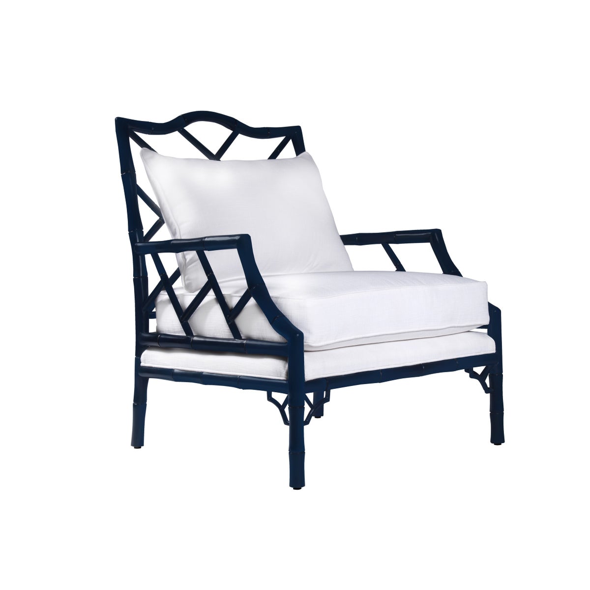 Kennedy Lounge Chair in Navy Lacquer