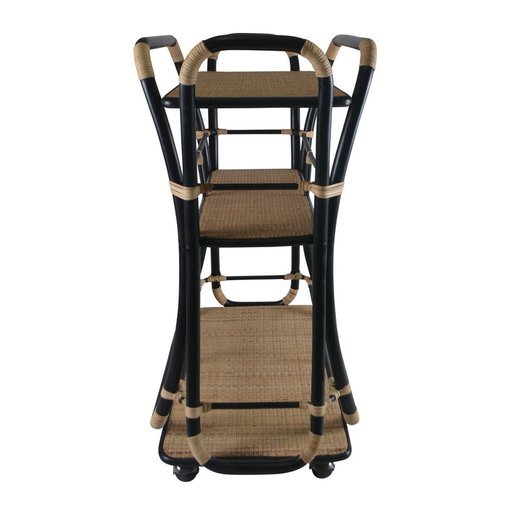 Edith Bar Cart in Natural/Black