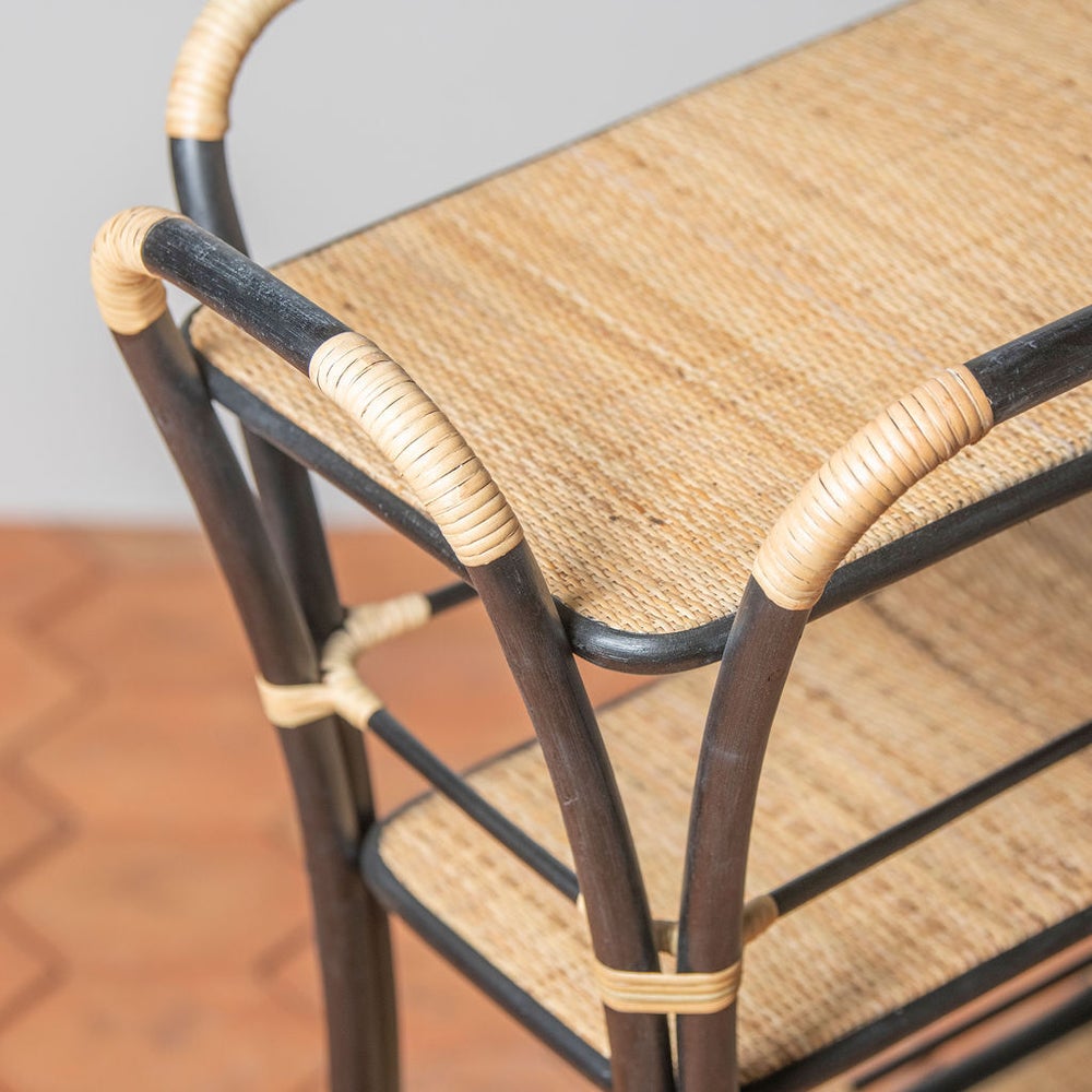 Edith Bar Cart in Natural/Black