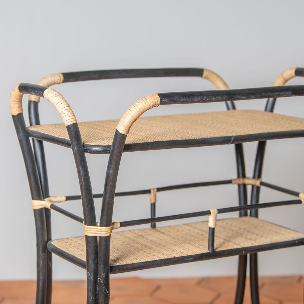 Edith Bar Cart in Natural/Black