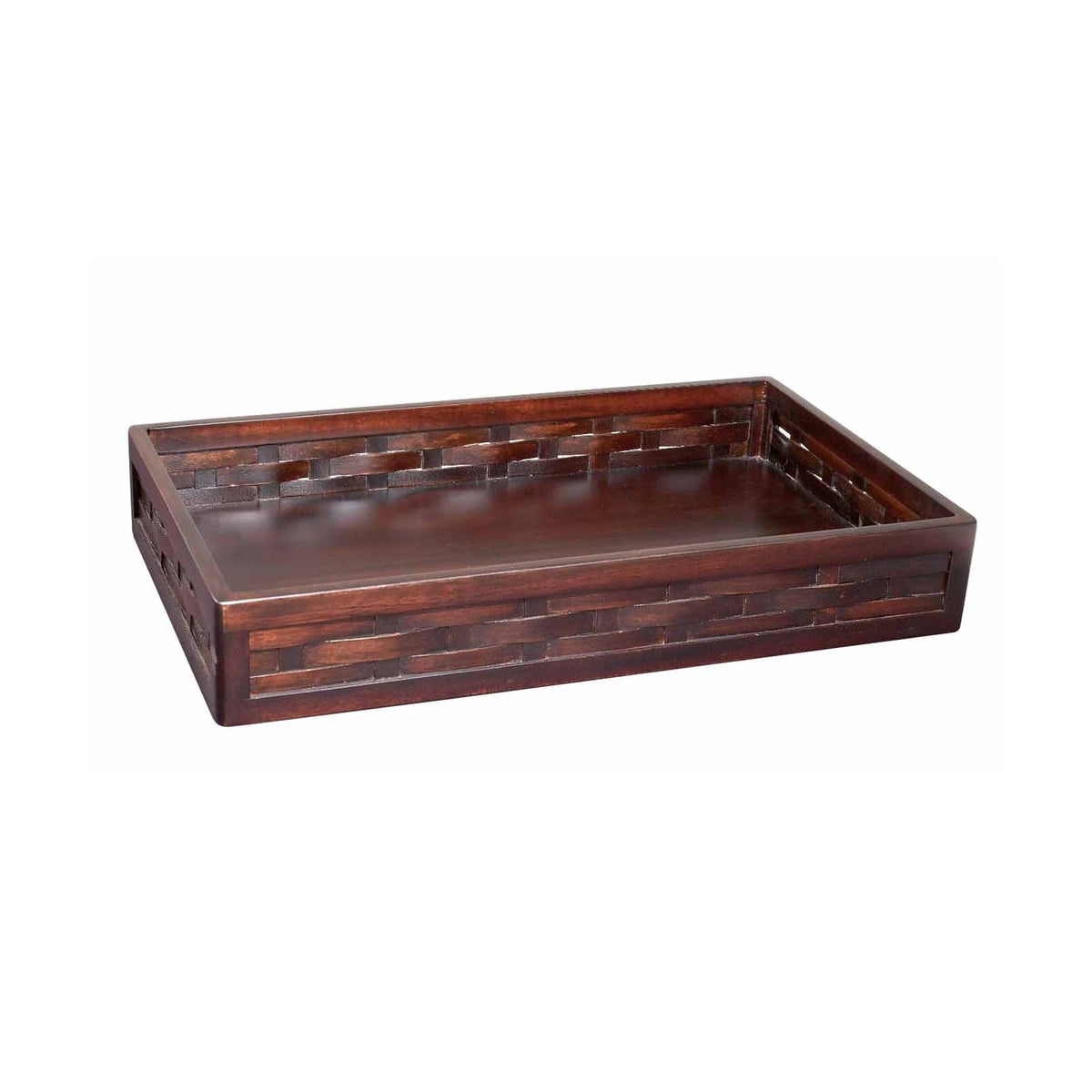 Woven Amenities Tray in Mahogany