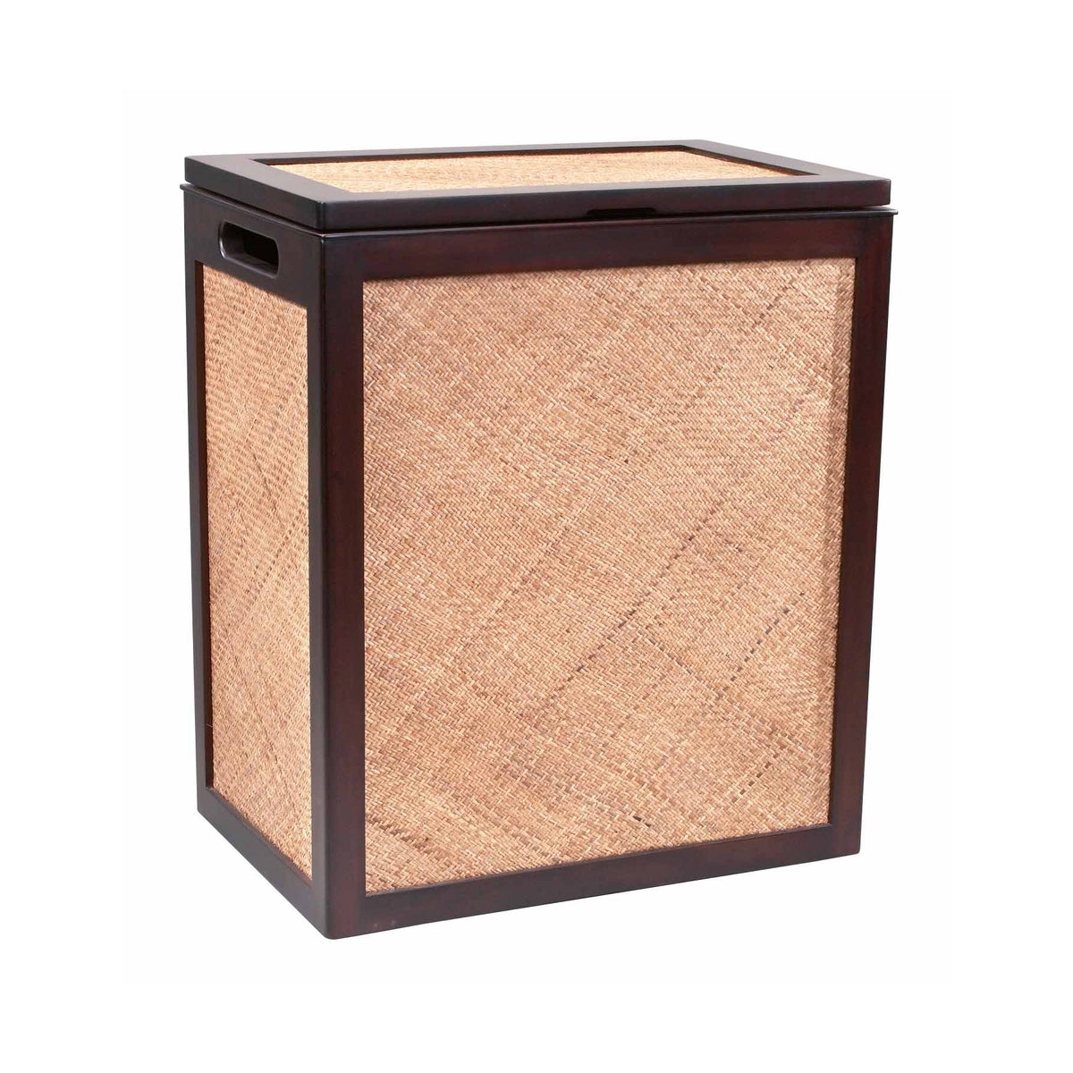 Hamper in Mahogany/Rattan