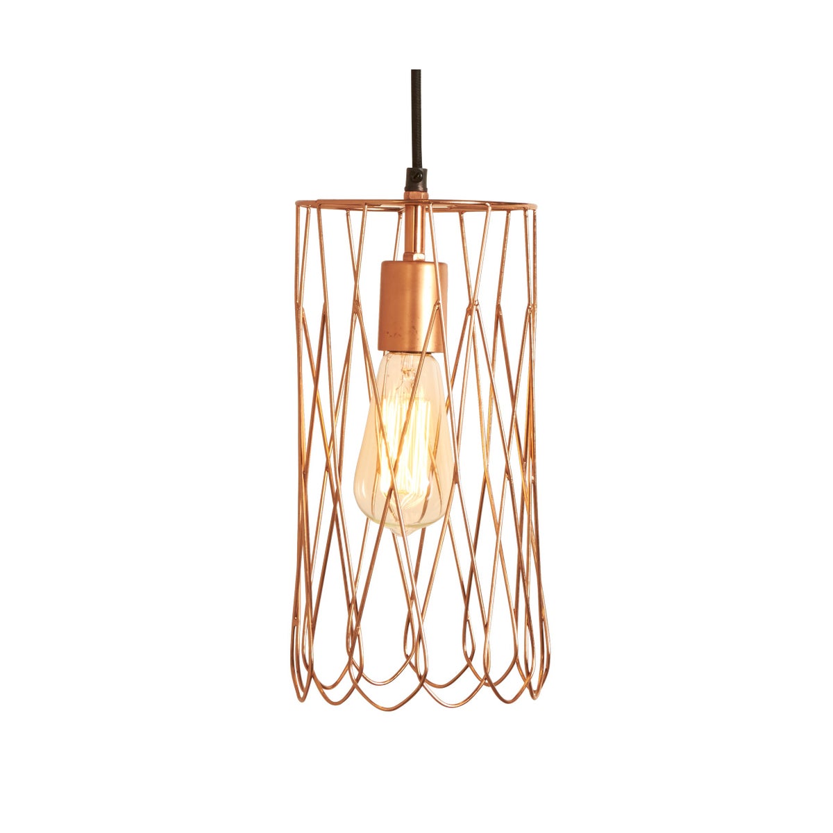 Mayfair Long Petal Pendant in Copper