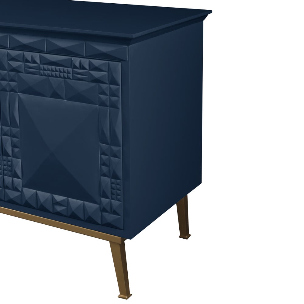 Pyramids Credenza in Blue