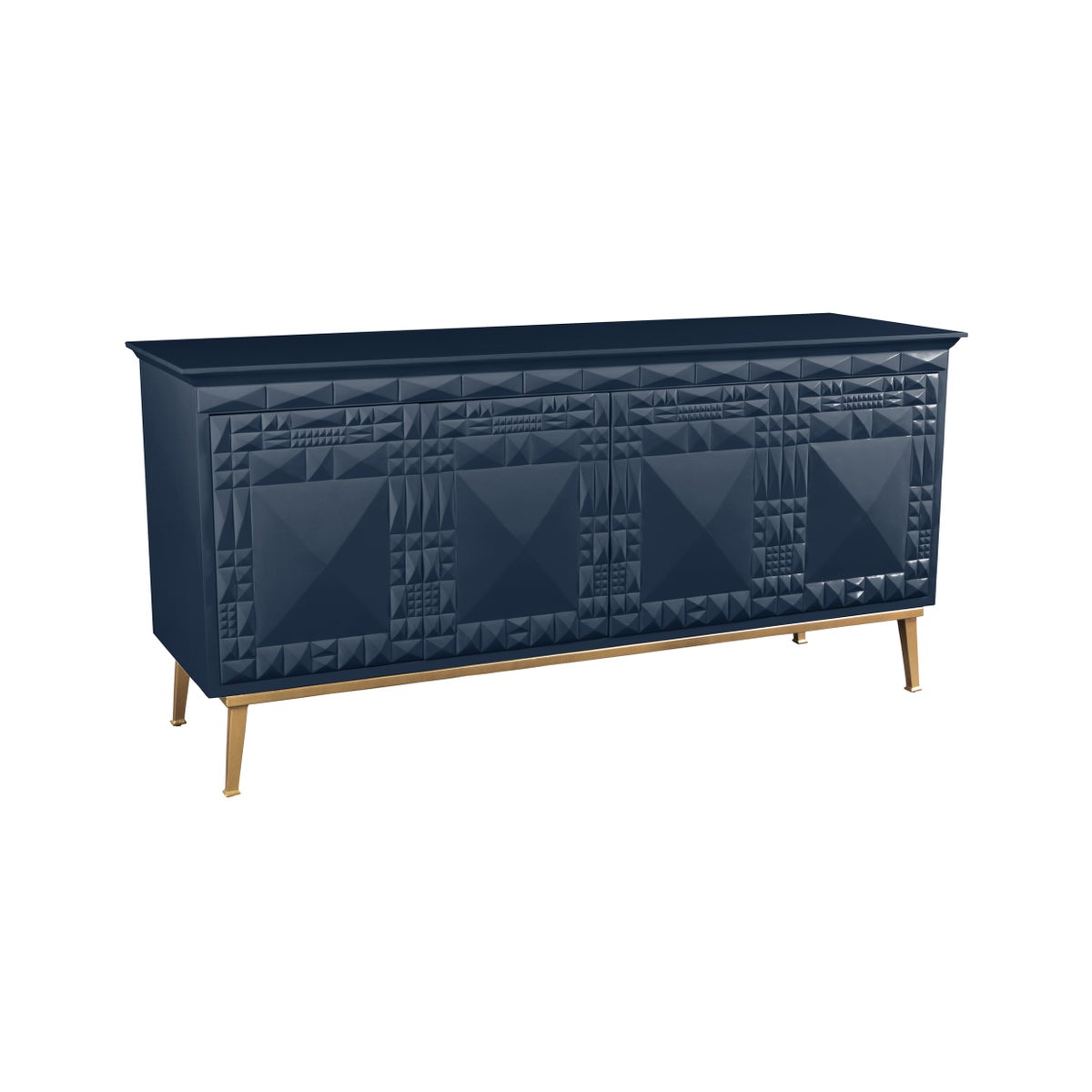 Pyramids Credenza in Blue