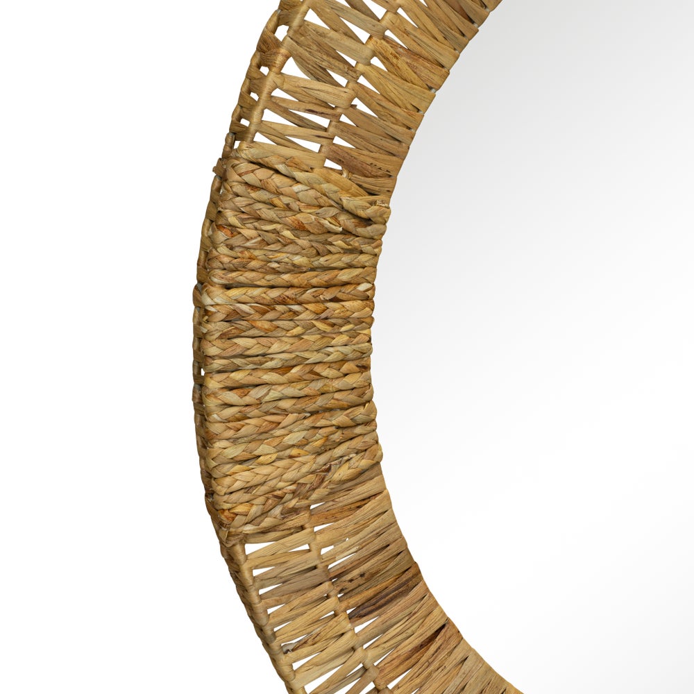Folha Round Mirror in Natural