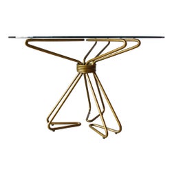 Hairpin Dining Table Base in Gold
