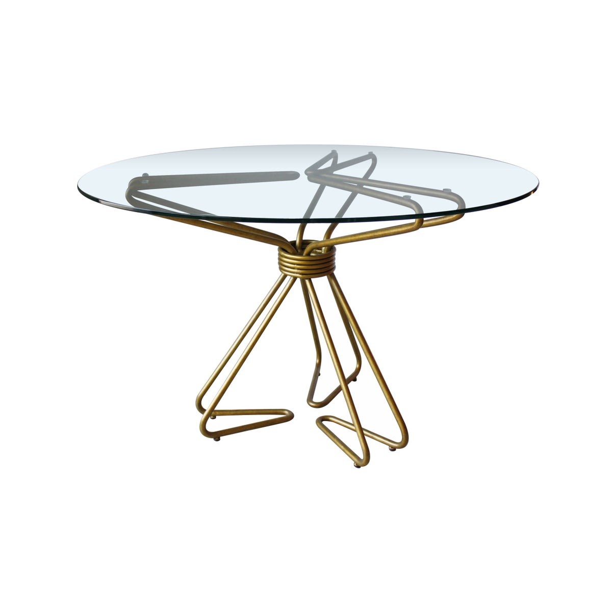 Hairpin Dining Table Base in Gold