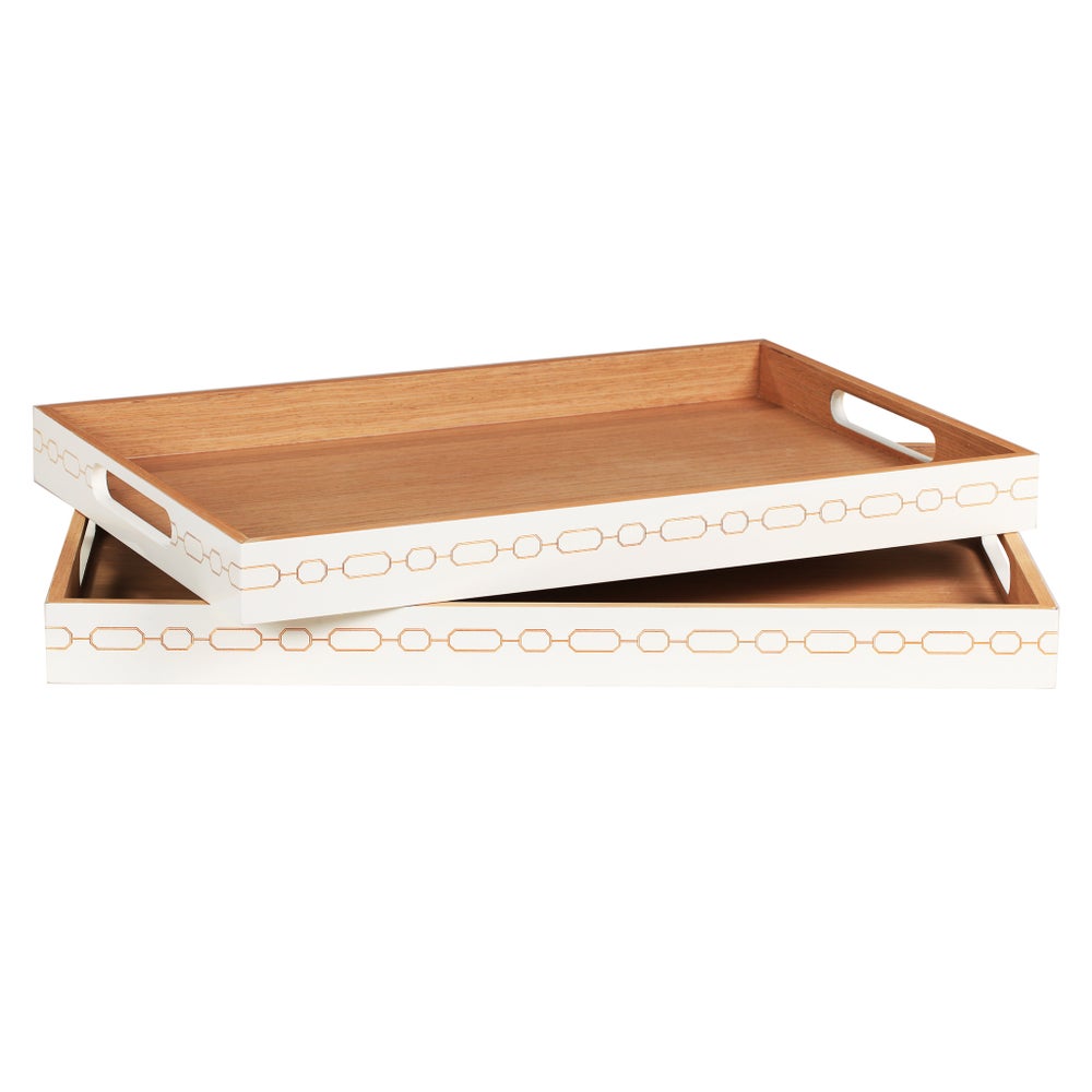 Norma Rectangular Nesting Trays (2) in White