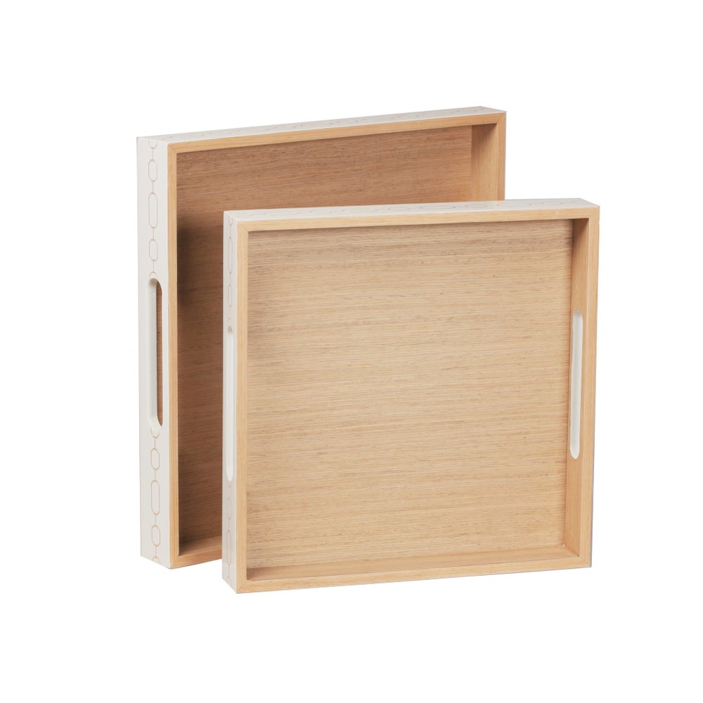 Norma Square Nesting Trays (2) in White